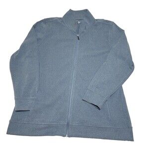 Hi-Tec Womens Jacket Super Cozy Full-Zip Thermo-Tec Microfleece Stretch Blue XXL